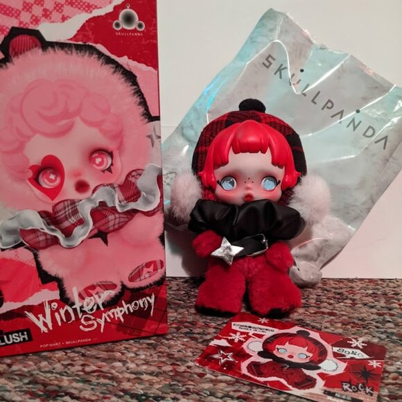 Popmart Skullpanda- Winter Symphony Series Plush Rock On